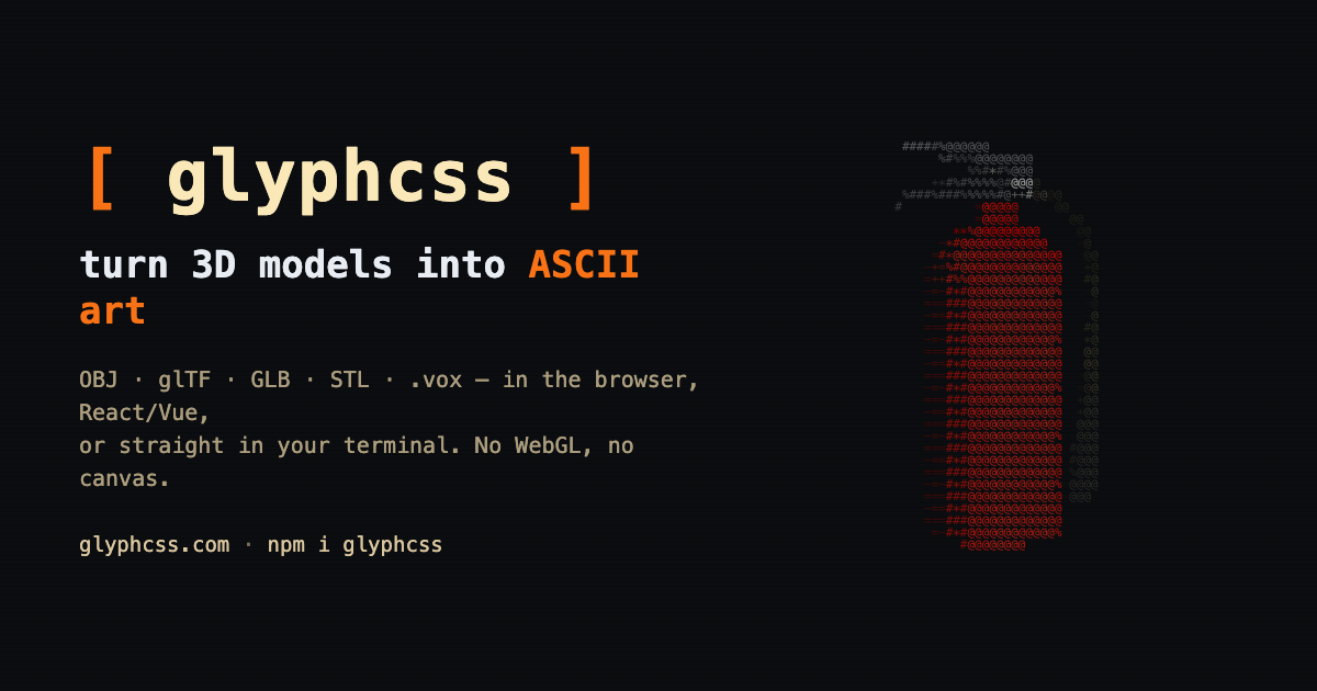 Show HN: An ASCII 3D Rendering Engine